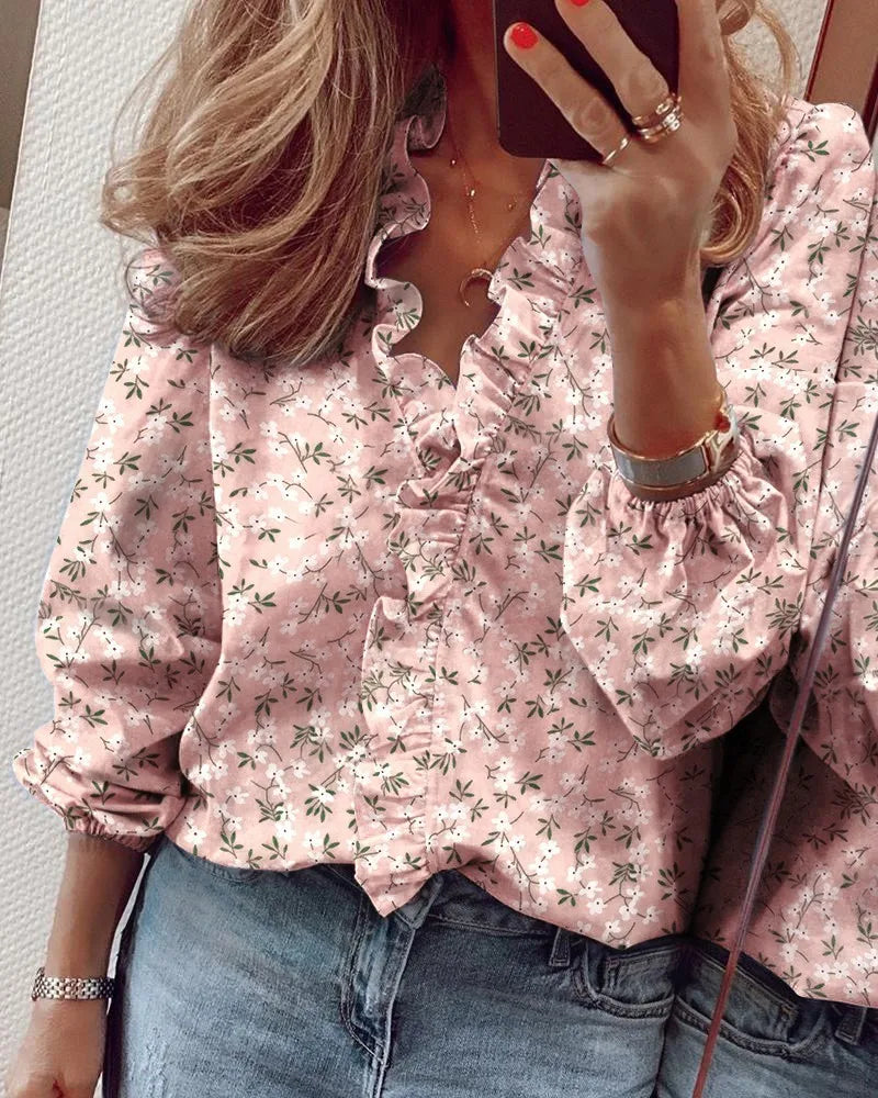 Sylvia™ | Elegant Long-Sleeve Blouse