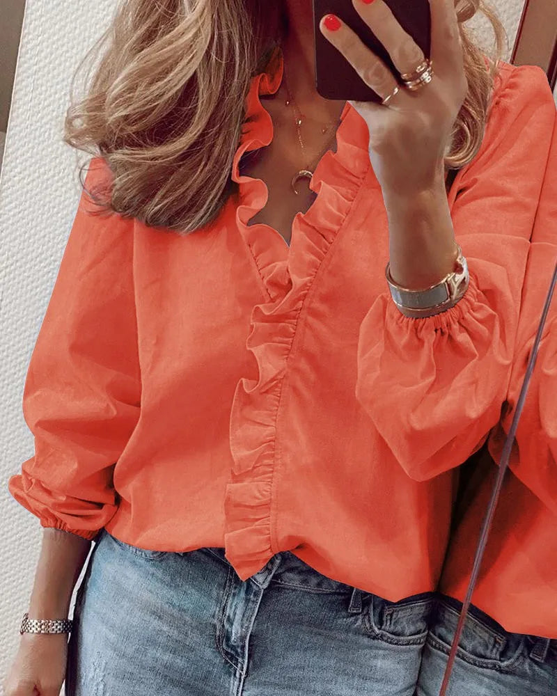 Sylvia™ | Elegant Long-Sleeve Blouse