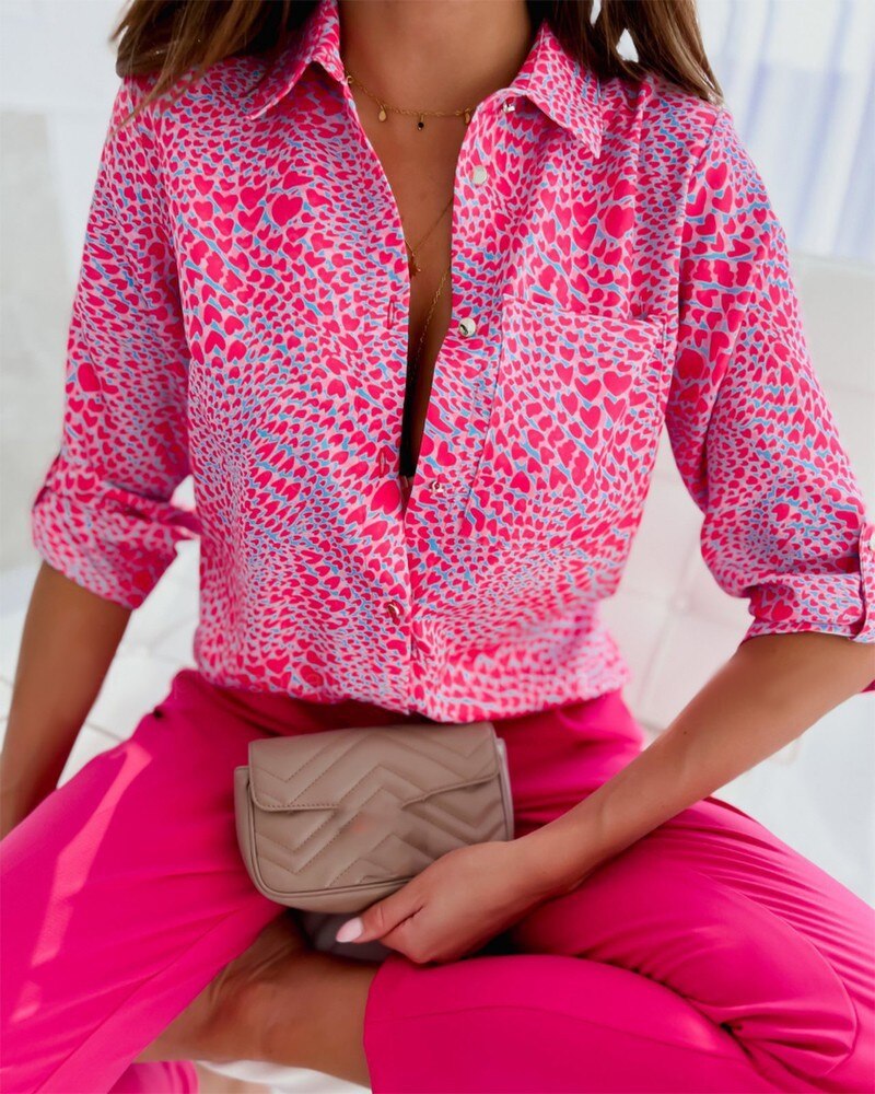 Sylvia™ | Chic Long-Sleeve Blouse with Button Detail