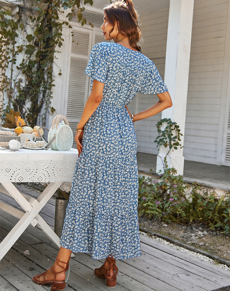Sylvia™ – Floral Button-Front Midi Dress