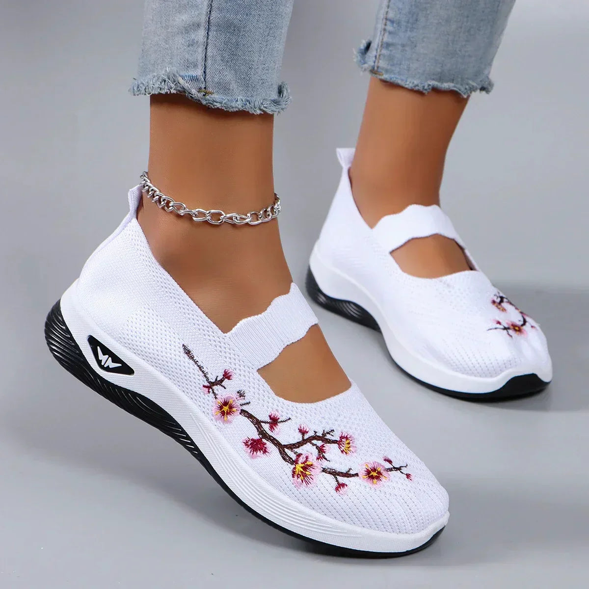Sylvia™ – Embroidered Comfort Slip-Ons