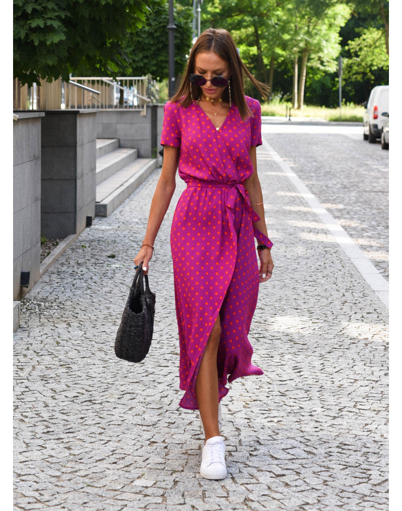 Sylvia™ – Floral Wrap Midi Dress