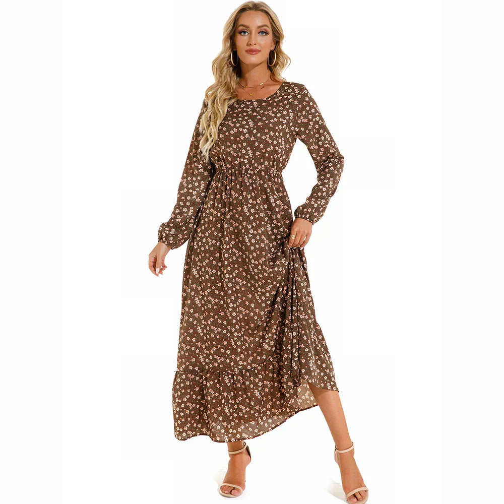 Sylvia™ – Floral Long Sleeve Maxi Dress