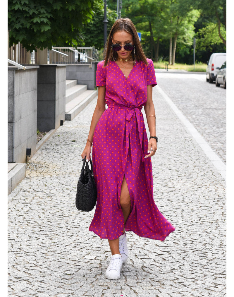 Sylvia™ – Floral Wrap Midi Dress