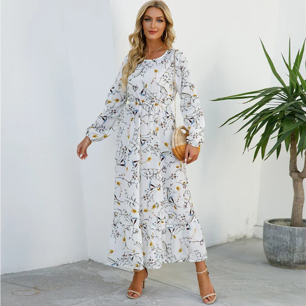 Sylvia™ – Floral Long Sleeve Maxi Dress