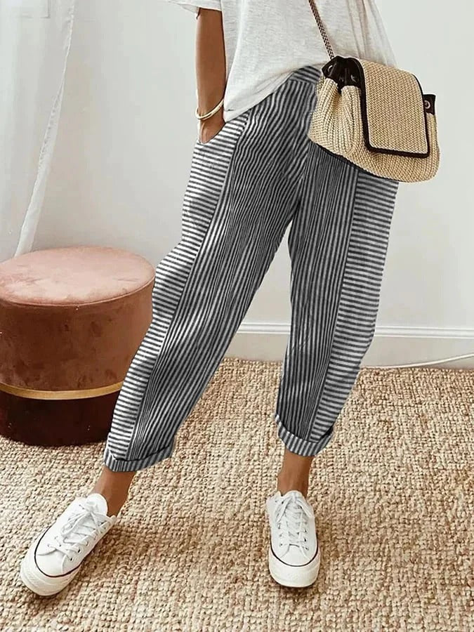 Sylvia™ – Striped Relaxed Trouser