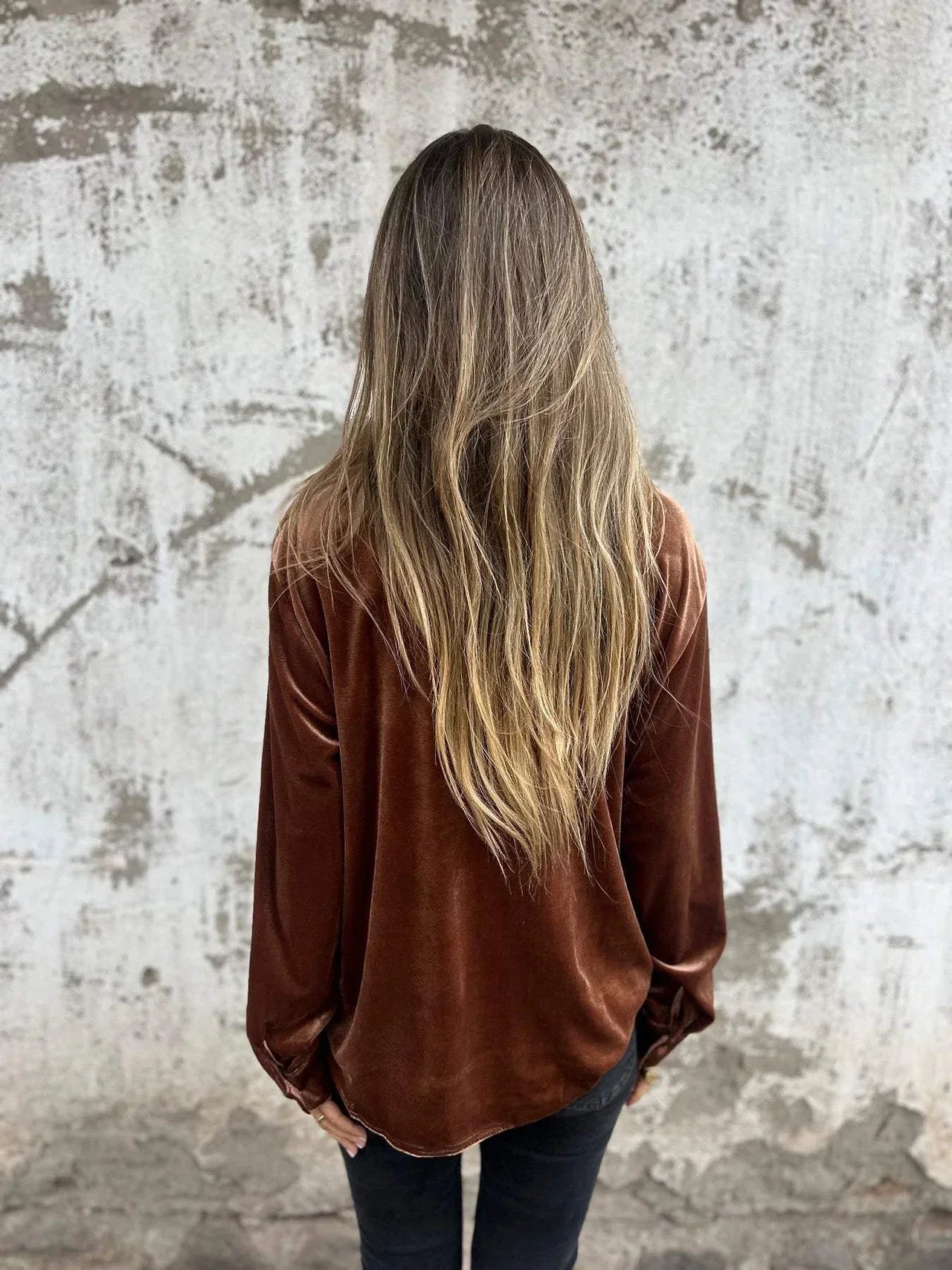 Sylvia™ - Elegant Velvet Blouse