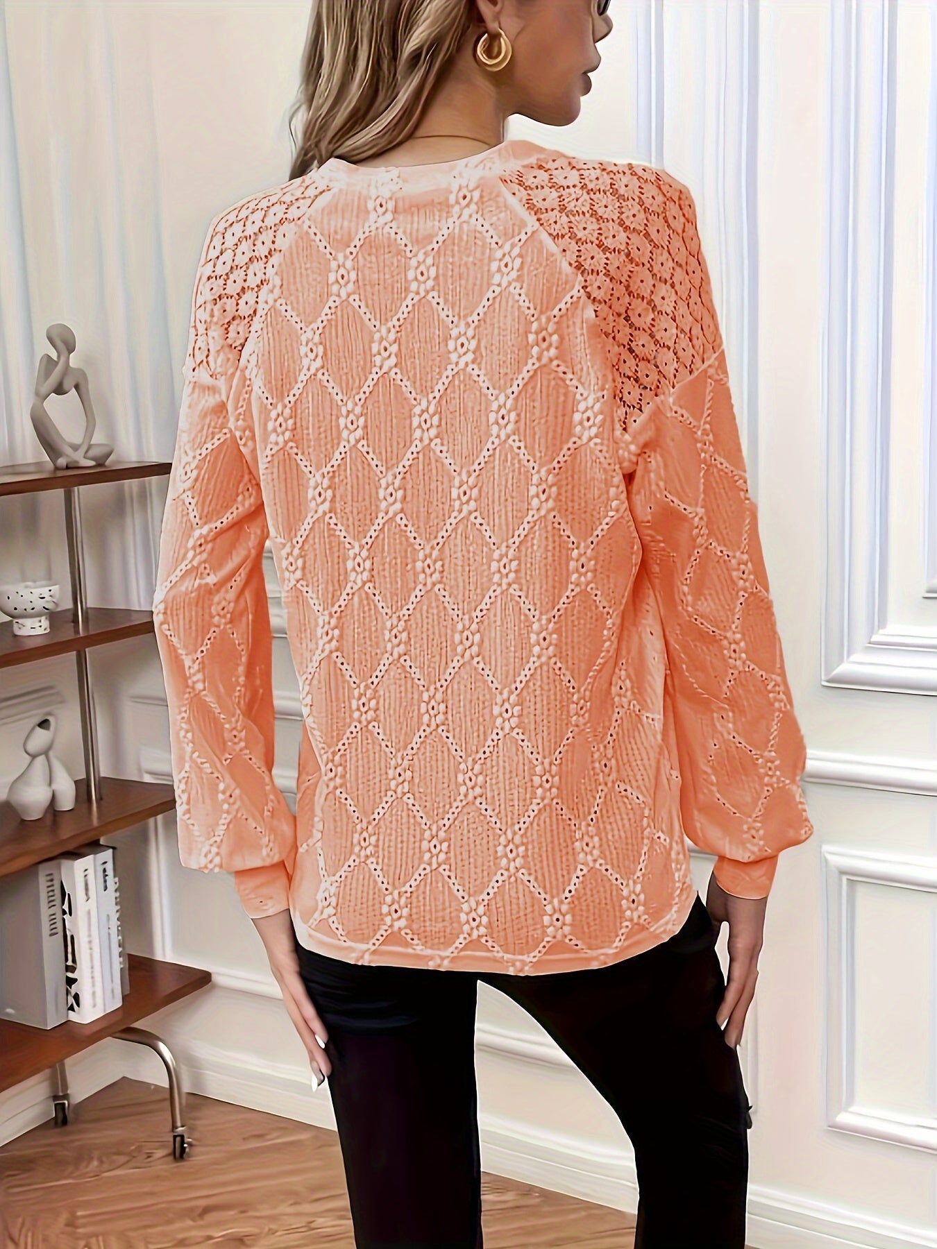 Sylvia™ – Eyelet Button Detail Blouse