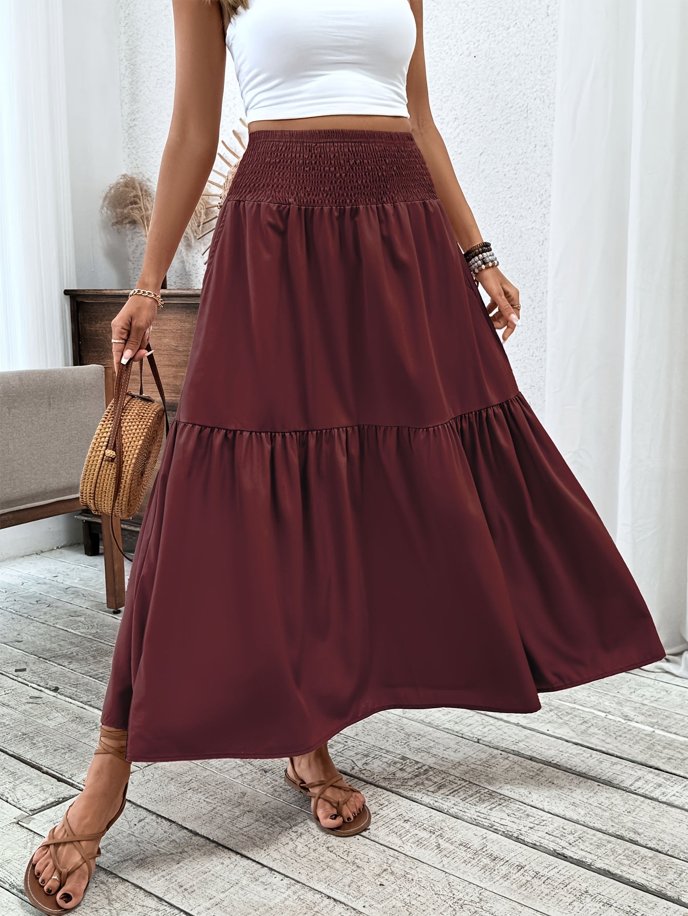 Sylvia™ – Tiered Floral Maxi Skirt