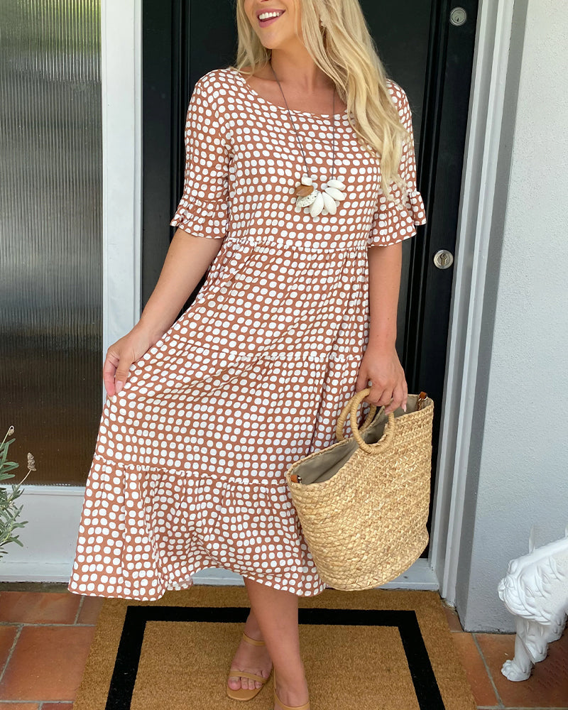 Sylvia™ – Polka Dot Ruffle Dress