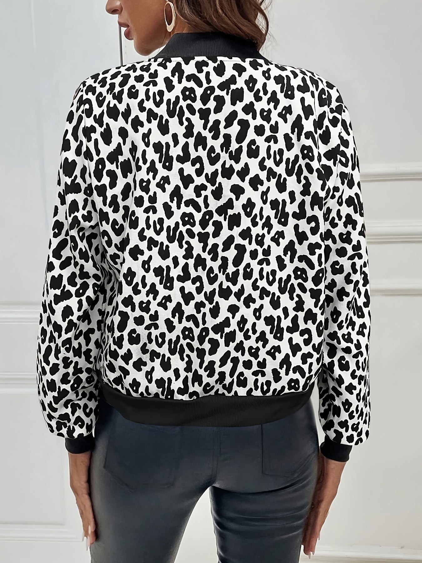 Sylvia™ - Leopard Print Zip-Up Jacket