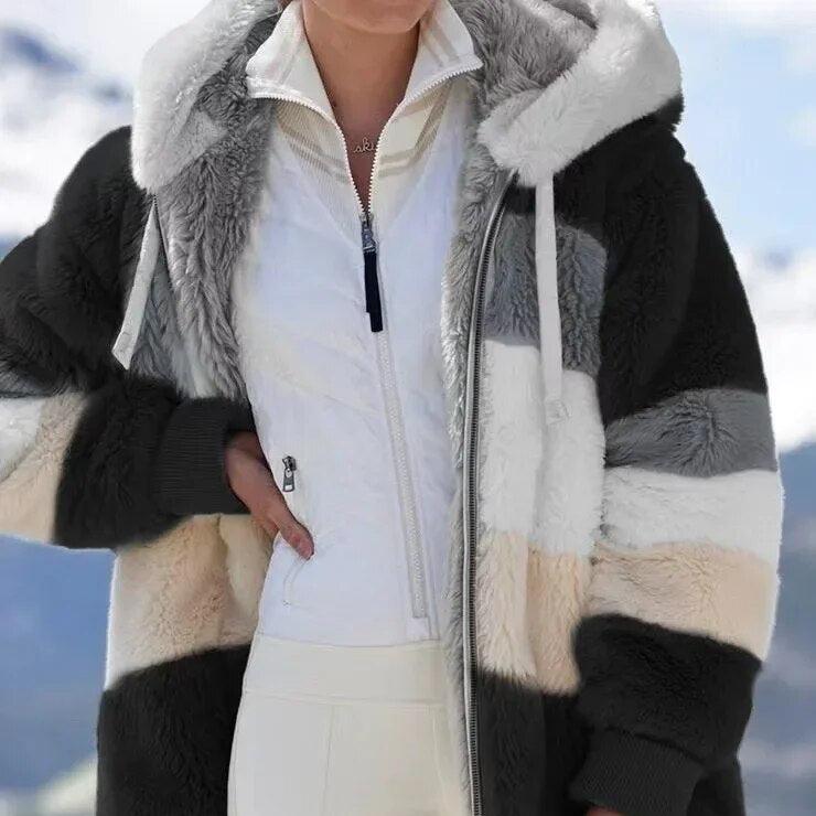 Sylvia™ - Women's Winter Jacket with Hood and Zipper