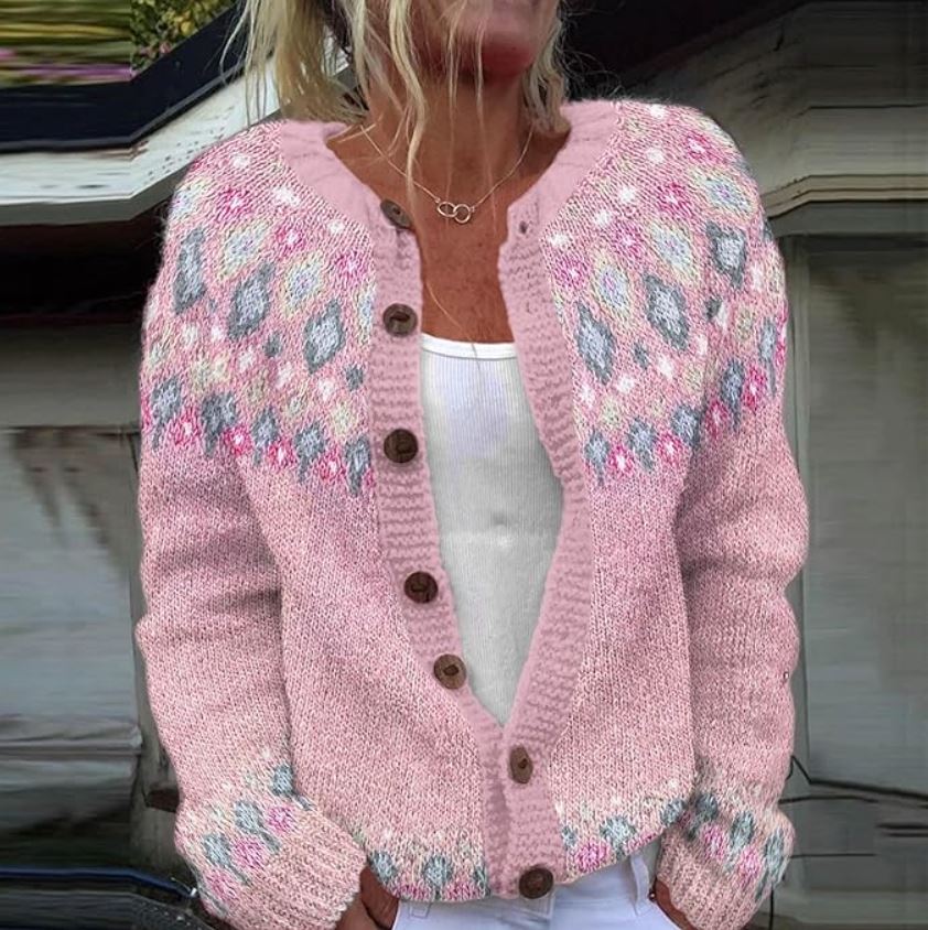Sylvia™ | Pink Comfort Cardigan