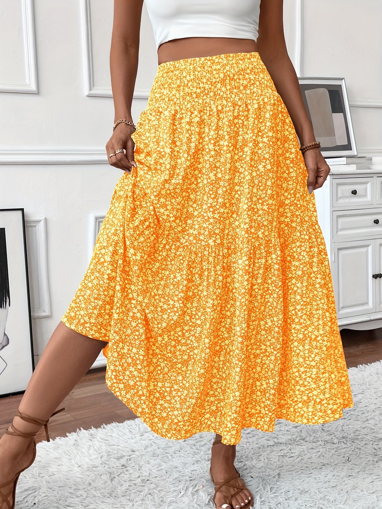 Sylvia™ – Tiered Floral Maxi Skirt