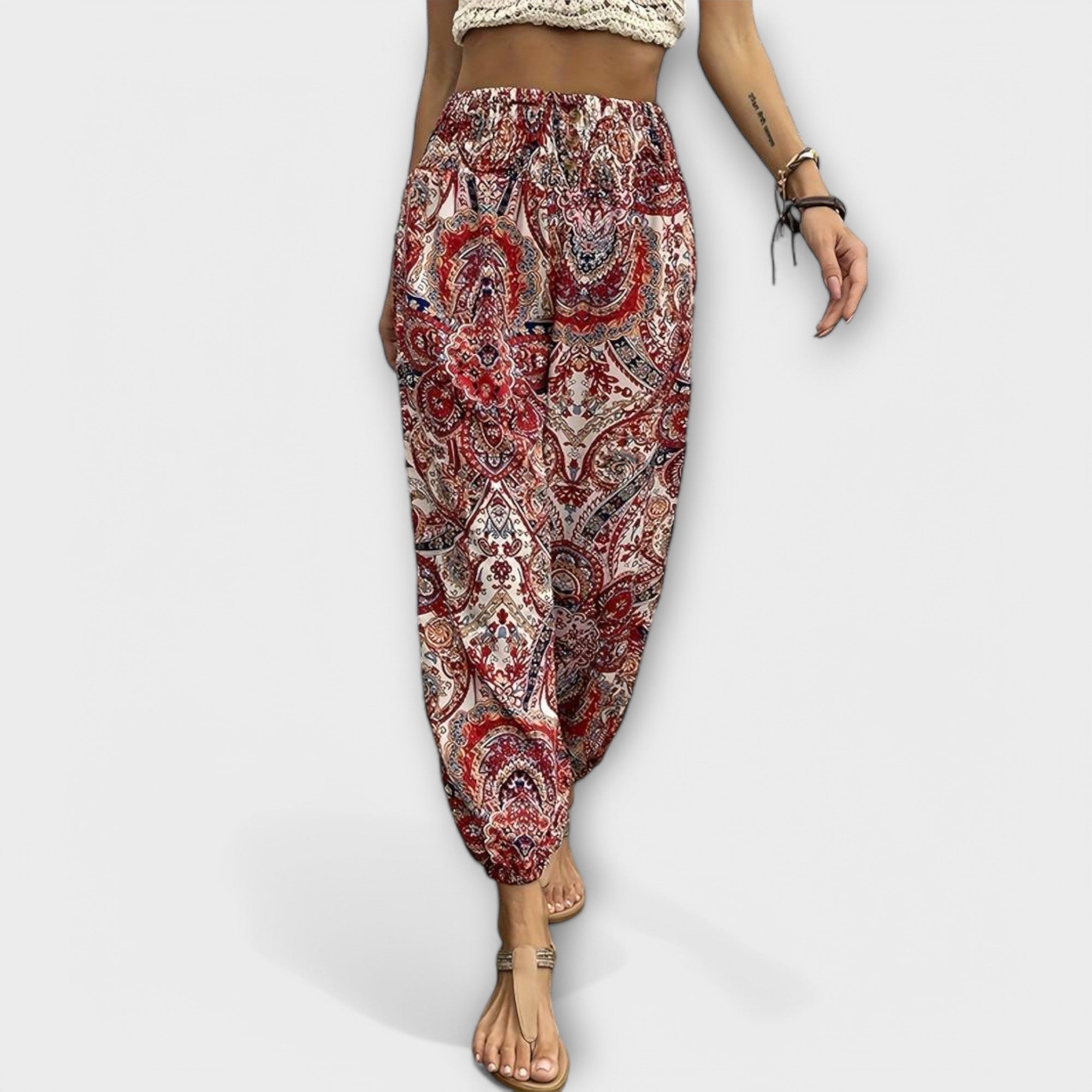 Sylvia™ - Trousers with Ethnic Graphic