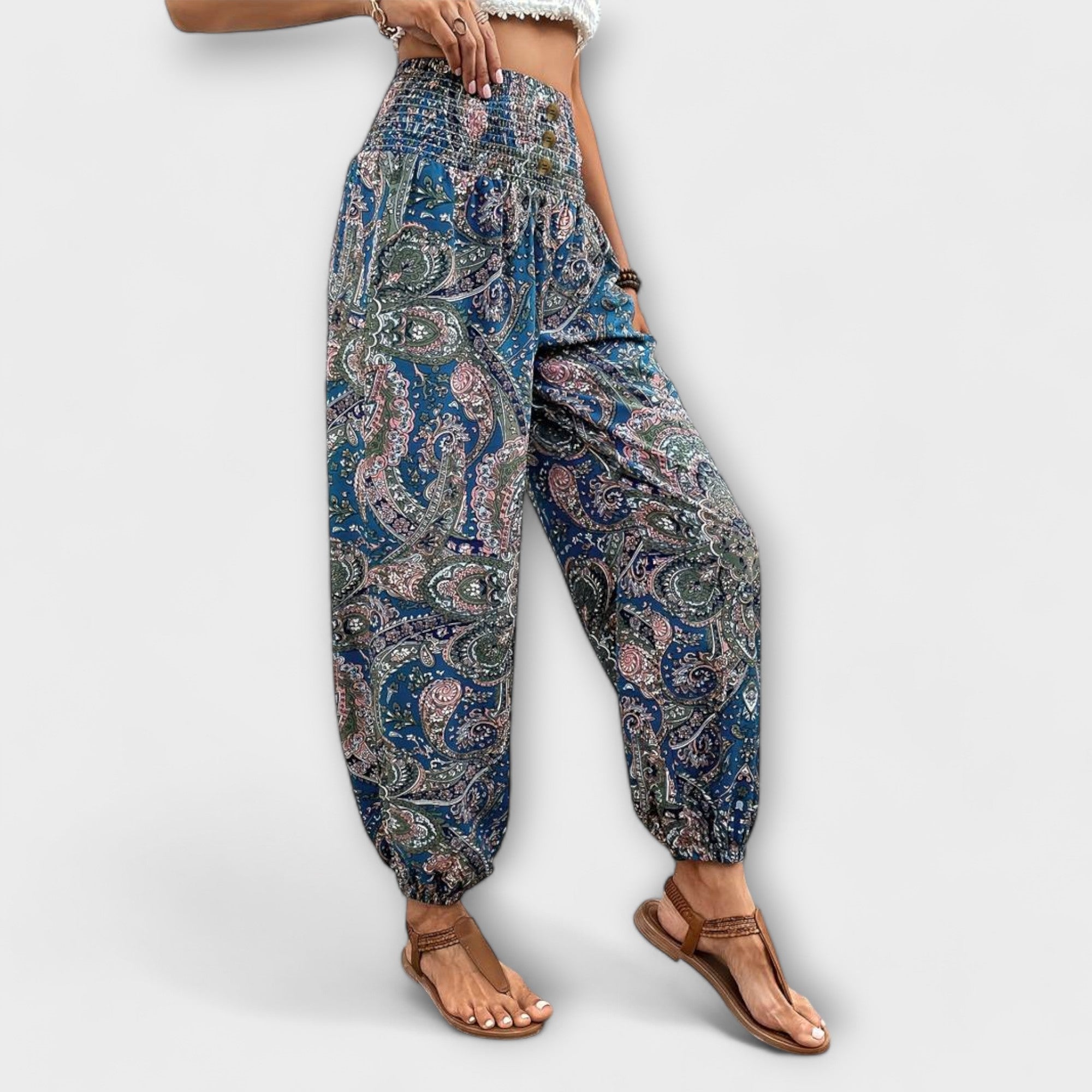 Sylvia™ - Trousers with Ethnic Graphic