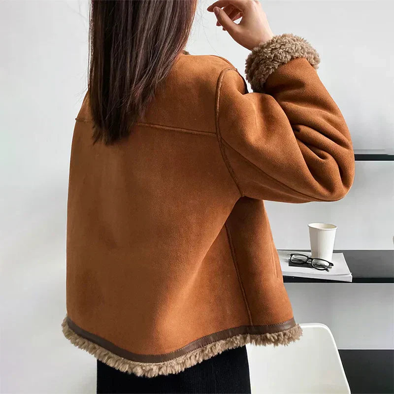 Sylvia™ - Shearling Button Jacket