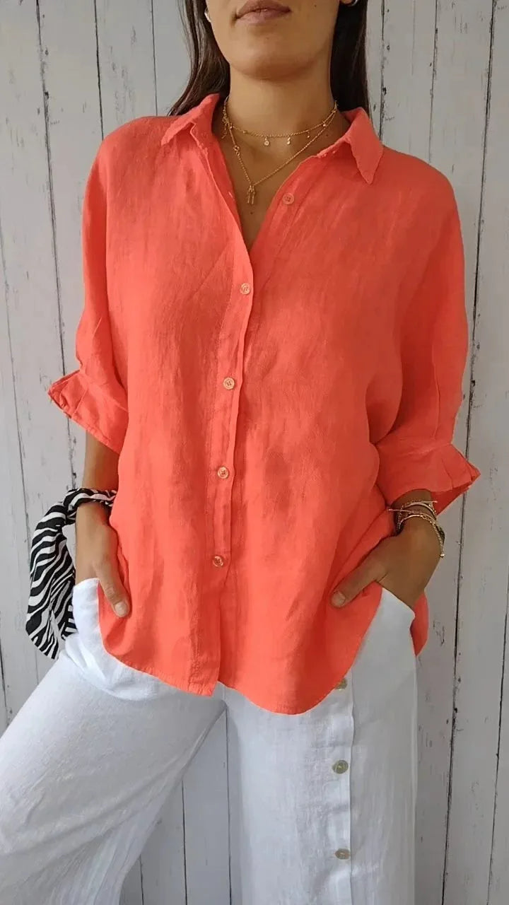 Sylvia™ – Relaxed Button-Up Shirt