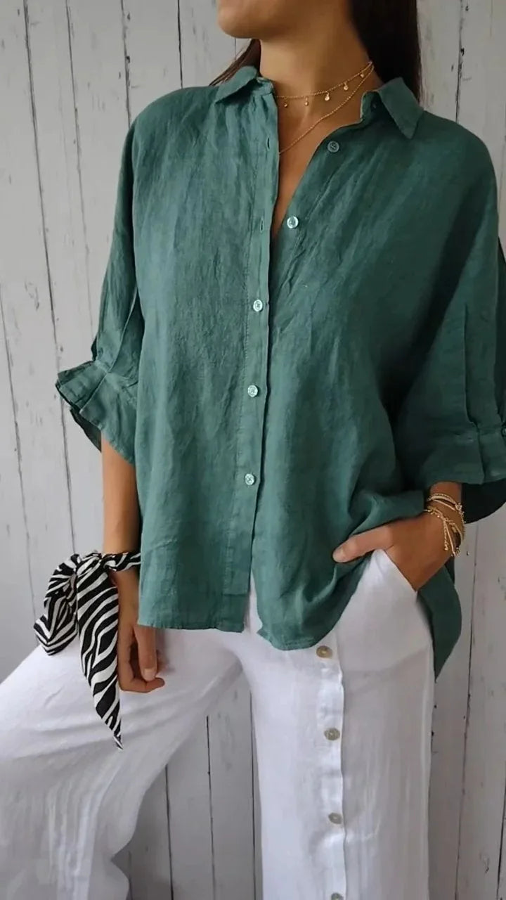 Sylvia™ – Relaxed Button-Up Shirt