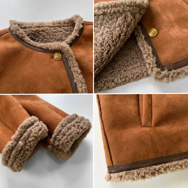 Sylvia™ - Shearling Button Jacket