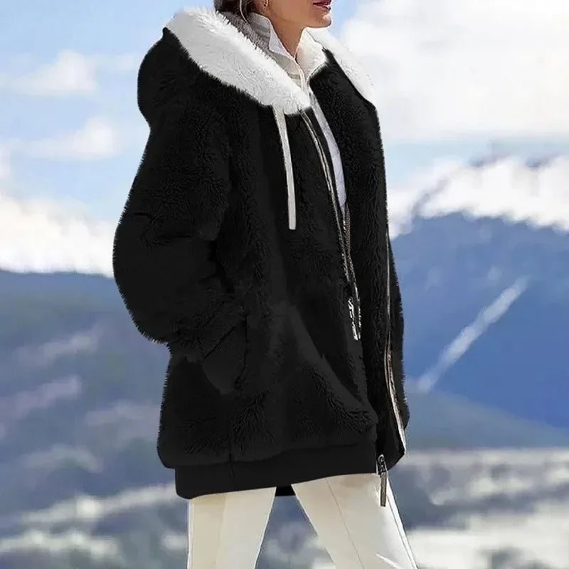 Sylvia™ - Women's Winter Jacket with Hood and Zipper
