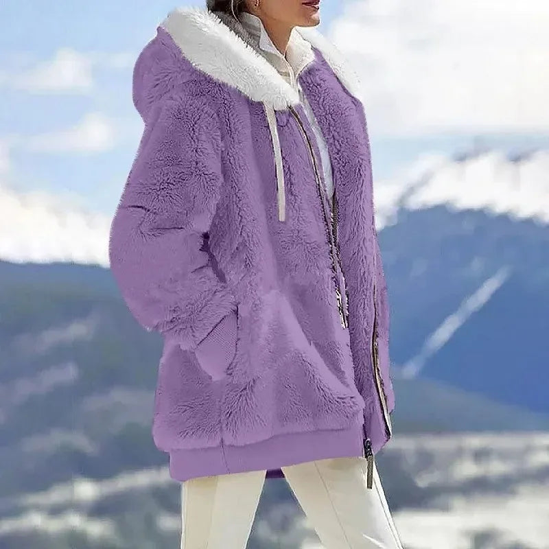 Sylvia™ - Women's Winter Jacket with Hood and Zipper
