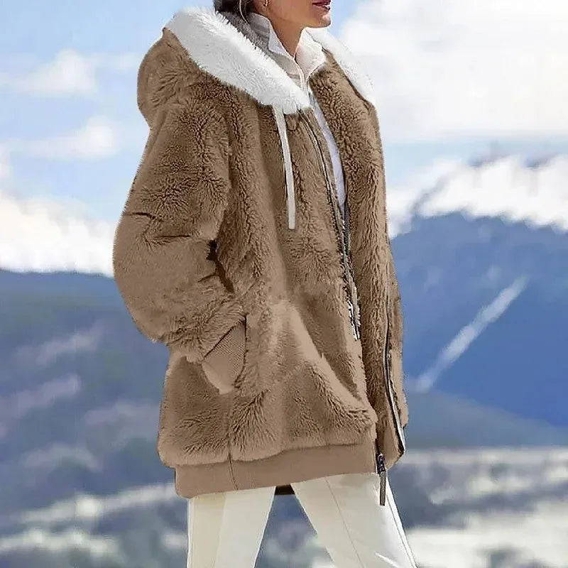 Sylvia™ - Women's Winter Jacket with Hood and Zipper