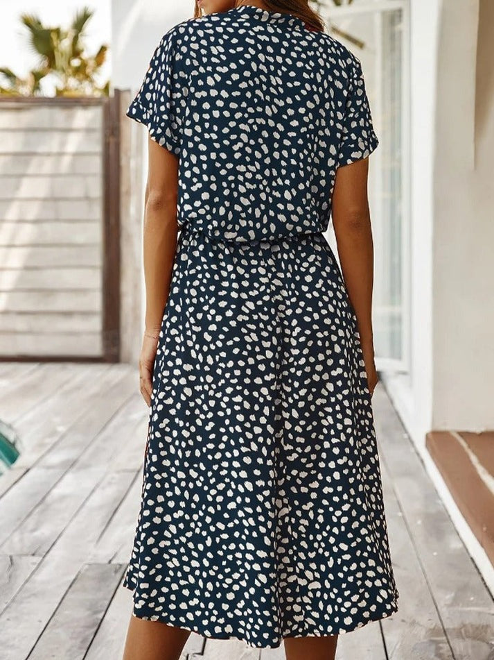 Sylvia™ – Printed Button-Up Midi Dress