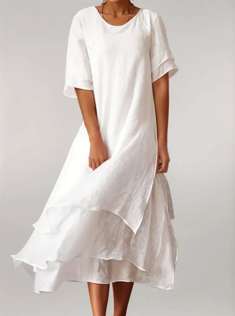 Sylvia™ – Layered Flowy Midi Dress