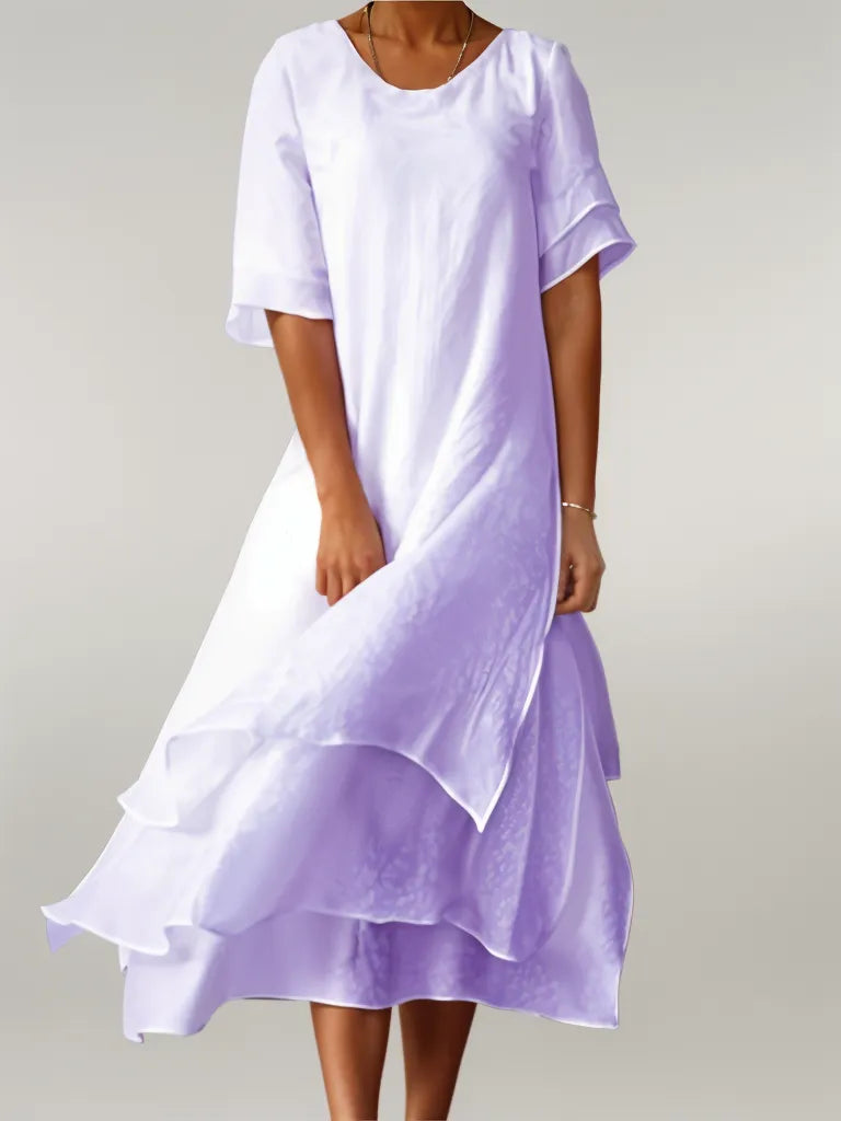Sylvia™ – Layered Flowy Midi Dress