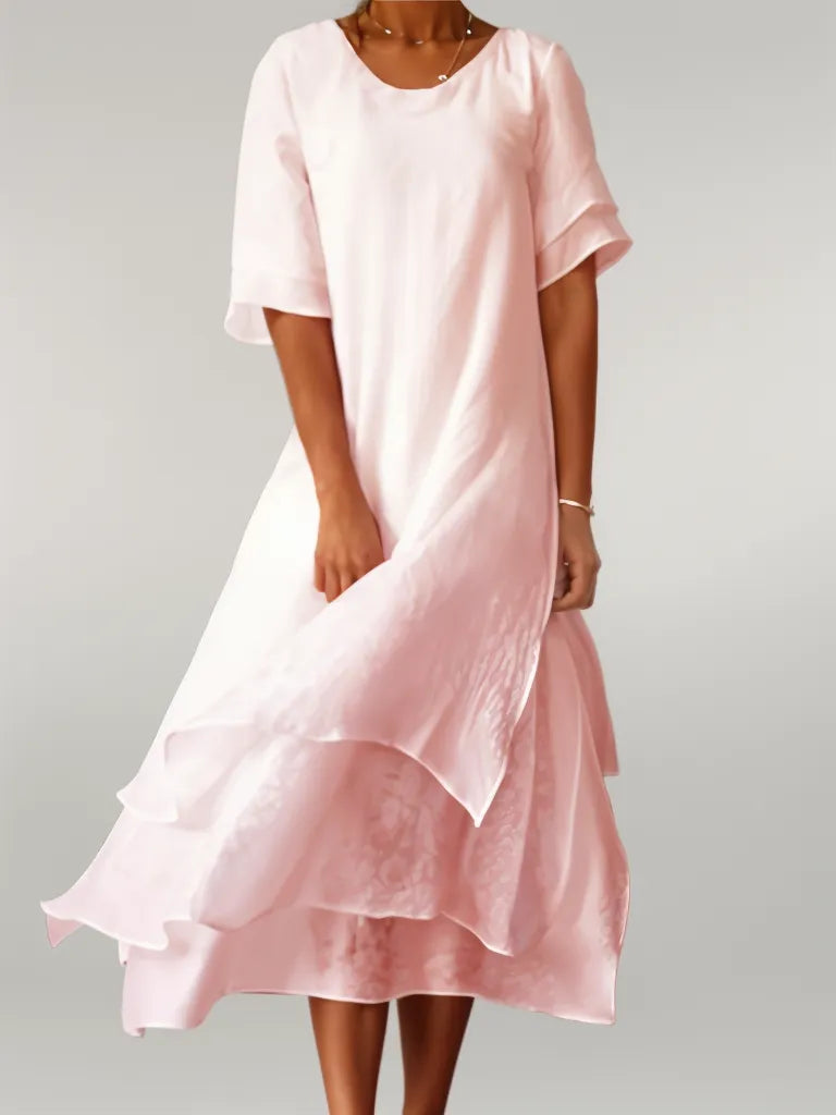 Sylvia™ – Layered Flowy Midi Dress