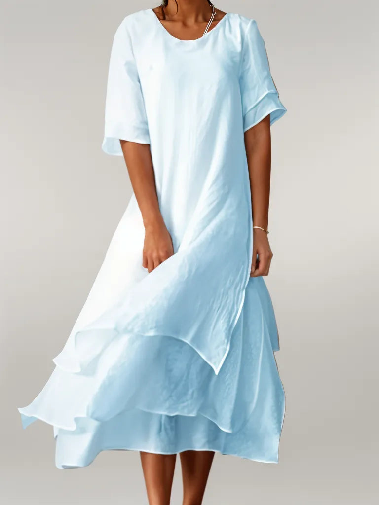Sylvia™ – Layered Flowy Midi Dress