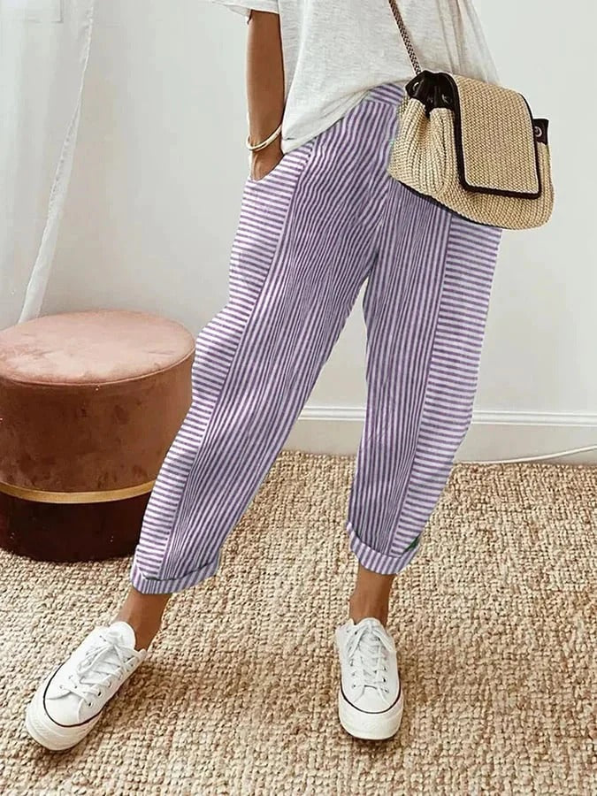 Sylvia™ – Striped Relaxed Trouser