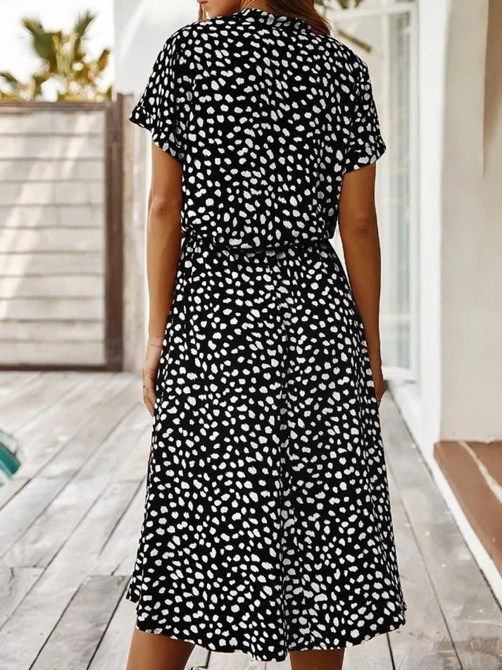 Sylvia™ – Printed Button-Up Midi Dress