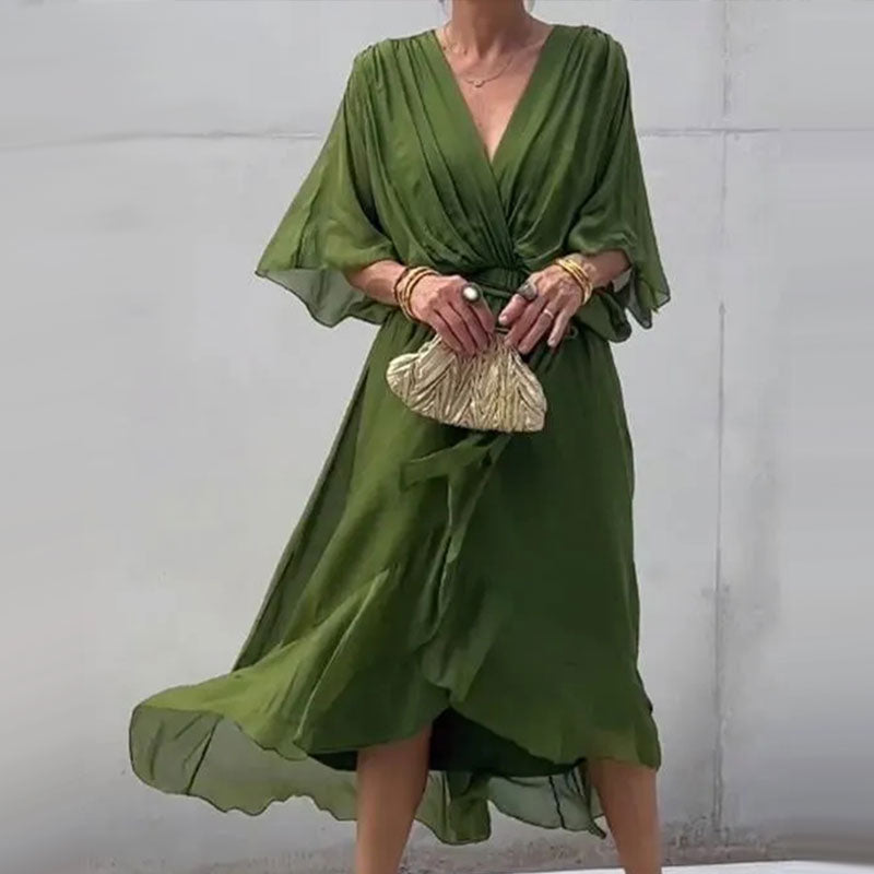 Sylvia™ – Elegant V-Neck Dress