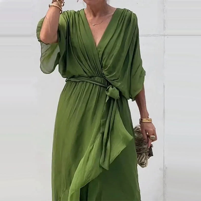 Sylvia™ – Elegant V-Neck Dress