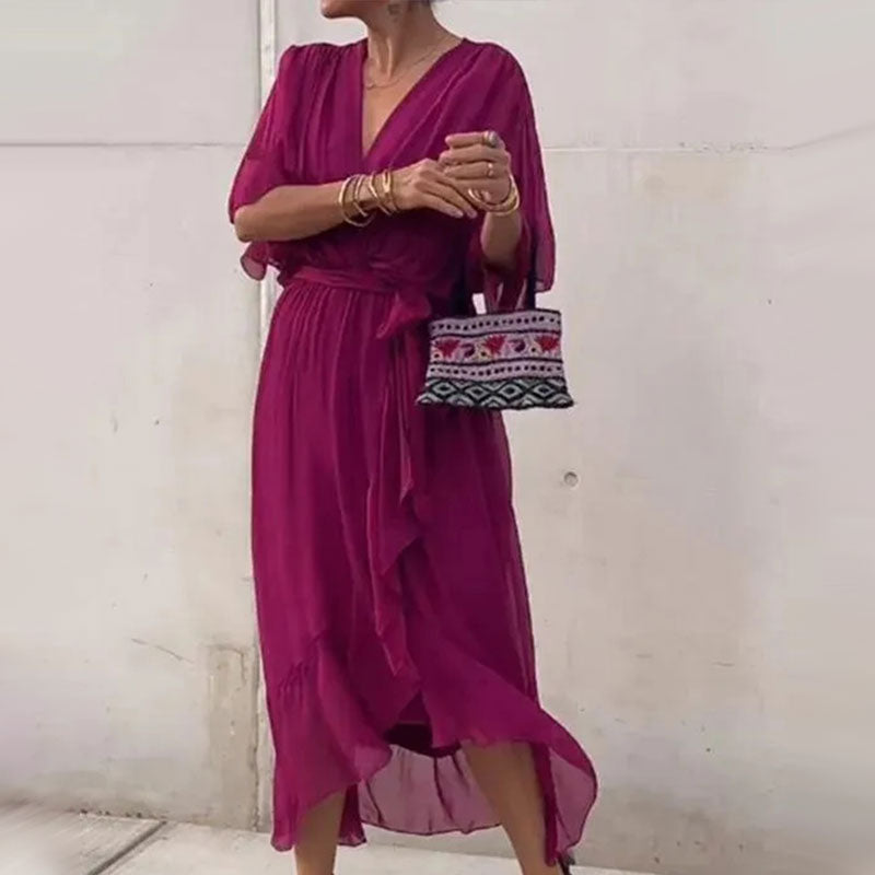Sylvia™ – Elegant V-Neck Dress