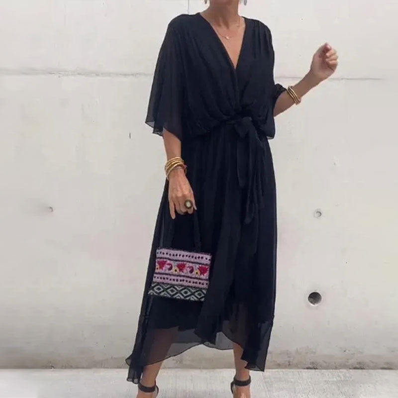 Sylvia™ – Elegant V-Neck Dress