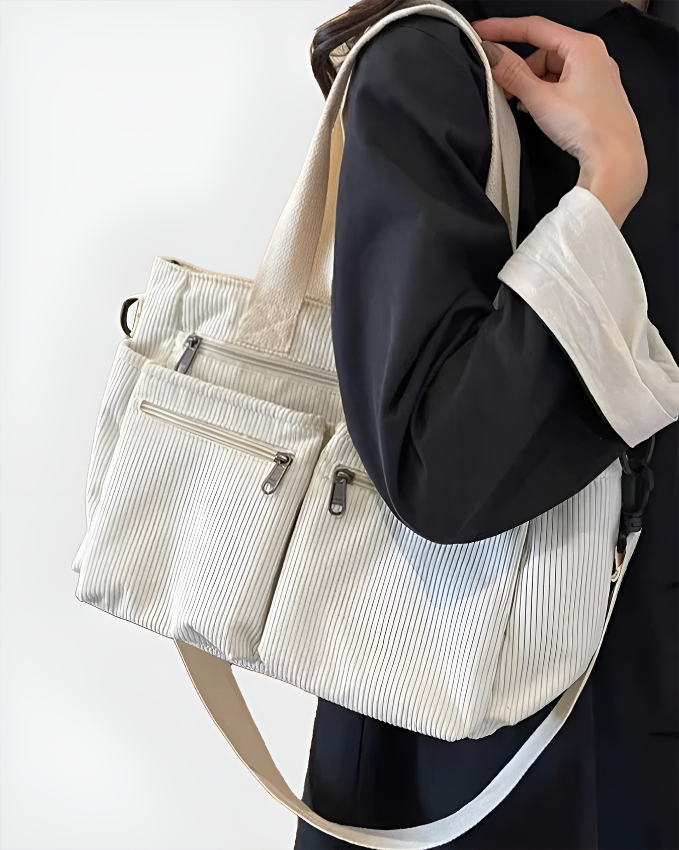 Sylvia™ – Corduroy Utility Tote Bag