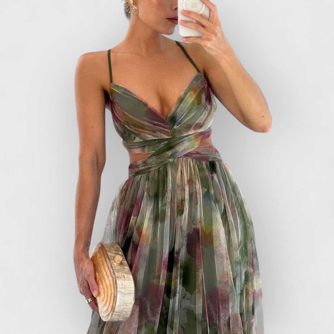 Sylvia™ – Draped Cut-Out Maxi Dress