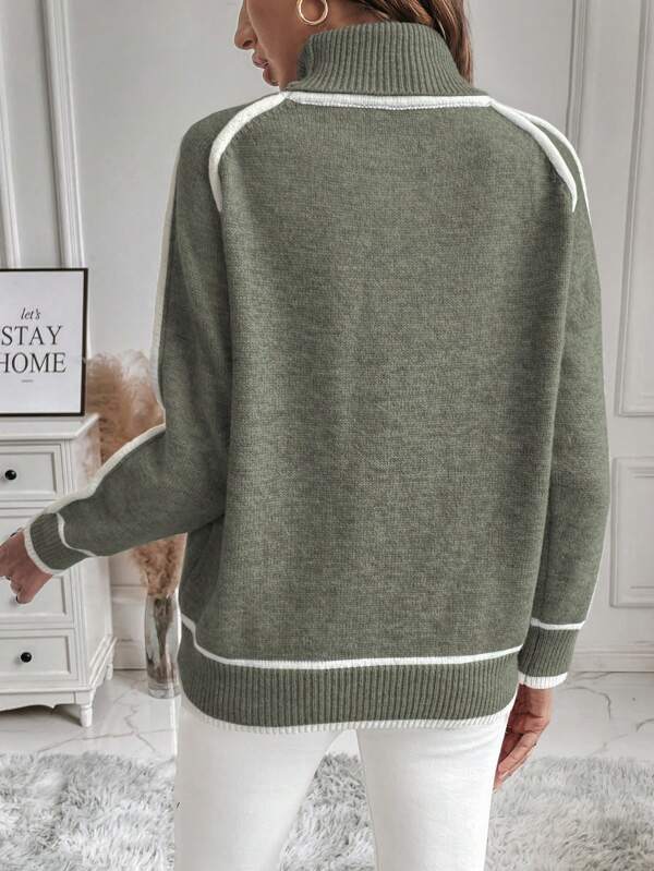 Sylvia™ - Olive Cotton Jumper