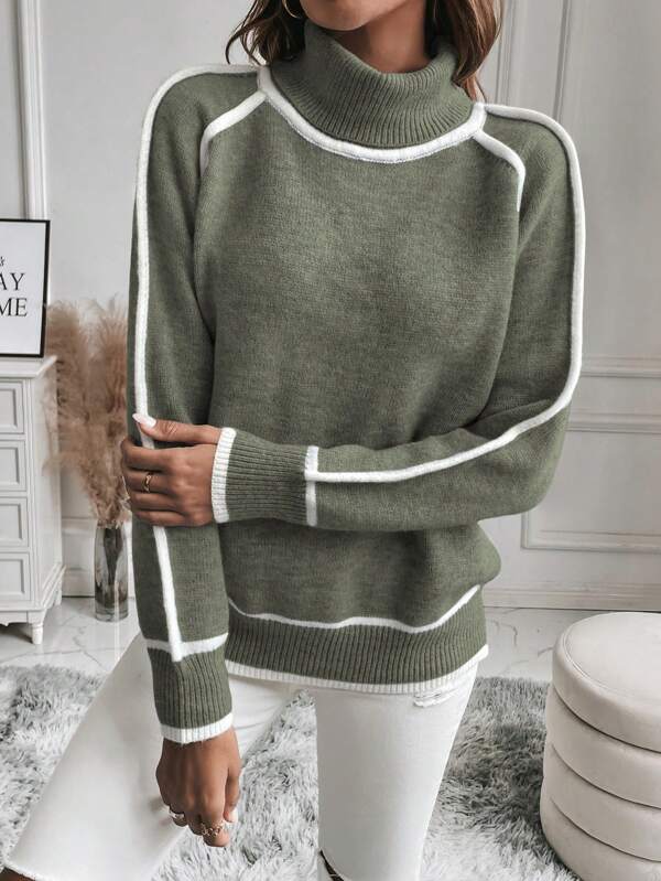 Sylvia™ - Olive Cotton Jumper