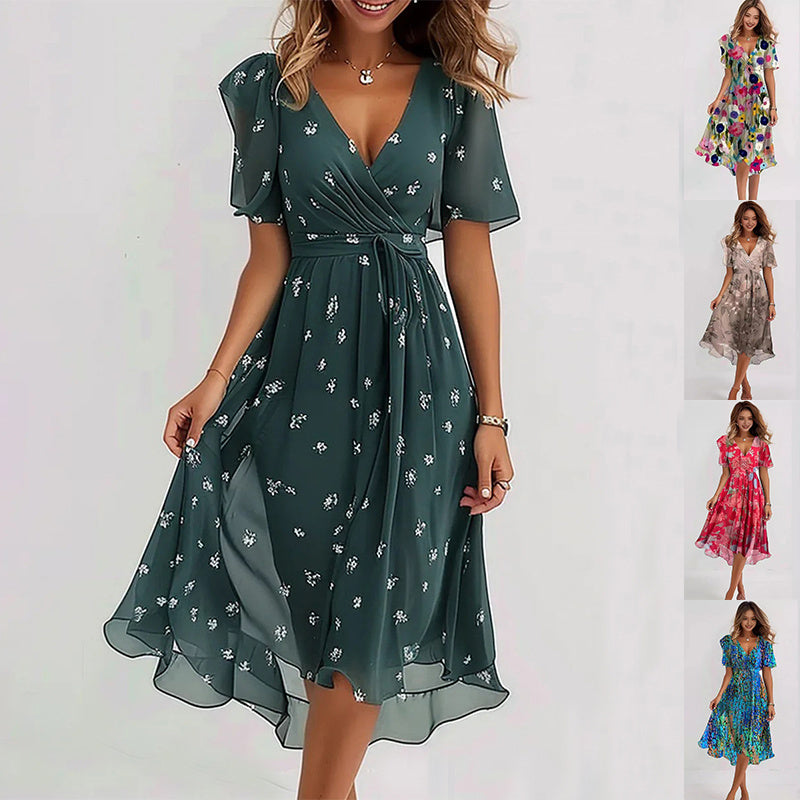 Sylvia™  – Wrap Front Midi Dress