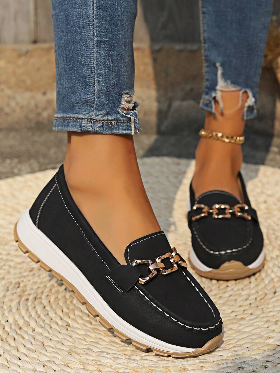 Sylvia™ – Buckle Detail Loafers