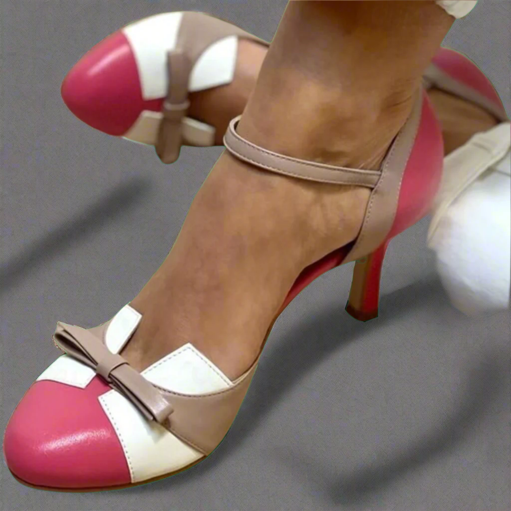 Sylvia™ – Bow Detail Mid Heel Shoes