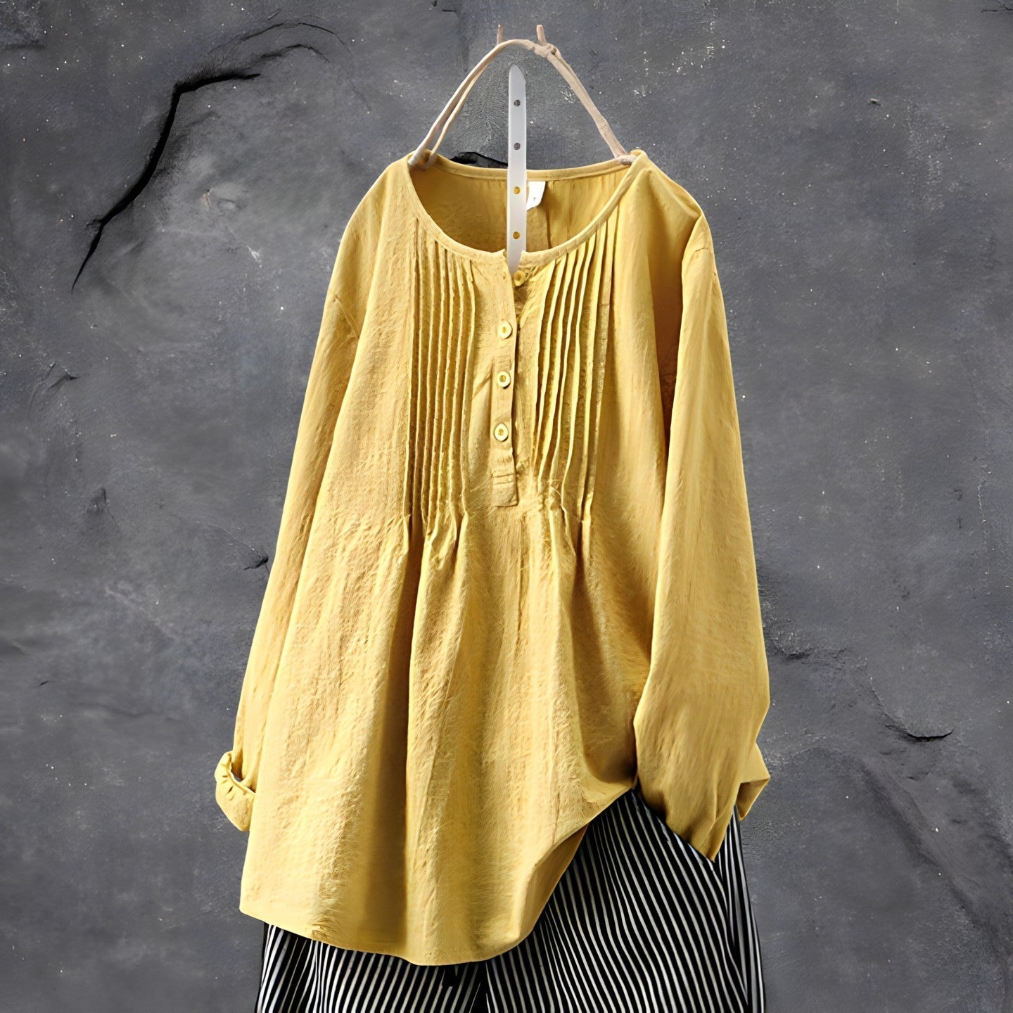 Sylvia™ – Pleated Button Blouse