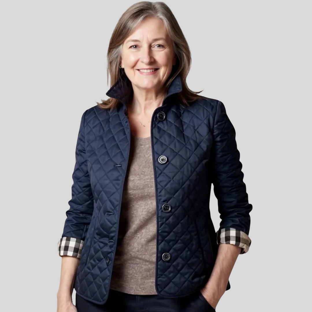 Sylvia™ | Quilted Jacket with Turned-Down Collar