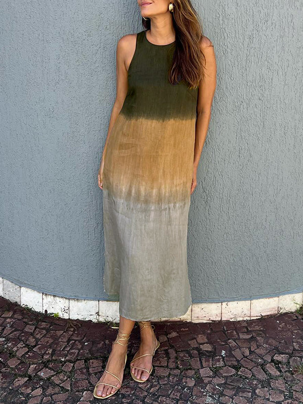 Sylvia™  – Sleeveless Ombre Midi Dress