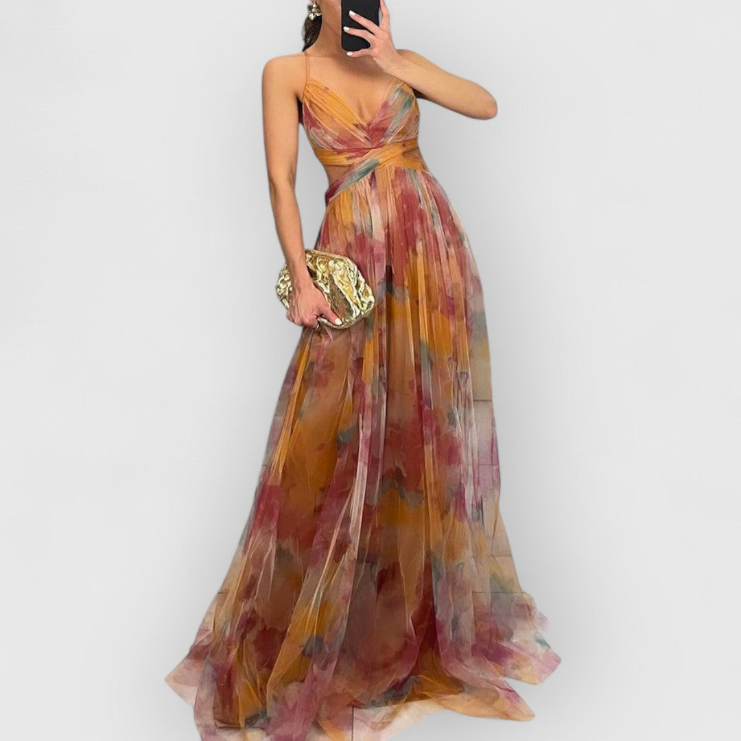 Sylvia™ – Draped Cut-Out Maxi Dress