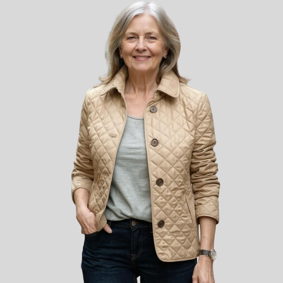 Sylvia™ | Quilted Jacket with Turned-Down Collar